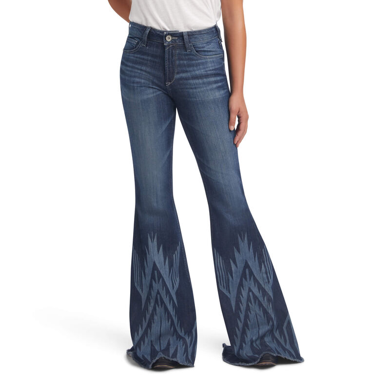 Ariat Jeans Damen - High Rise Chimayo Extreme Flare Blau ( CAUME-3942 )